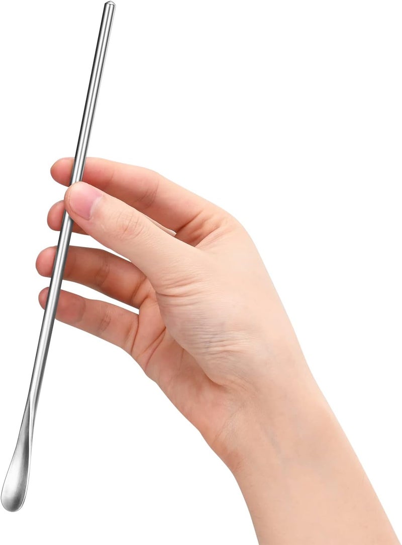 luvtree 12-Pack 8.5" / 21.8cm Stainless Steel Long Handle Stirring & Mixing Spoon – Reusable Bar Tool for Coffee, Tea, Iced Drinks & Cocktails - Image 3